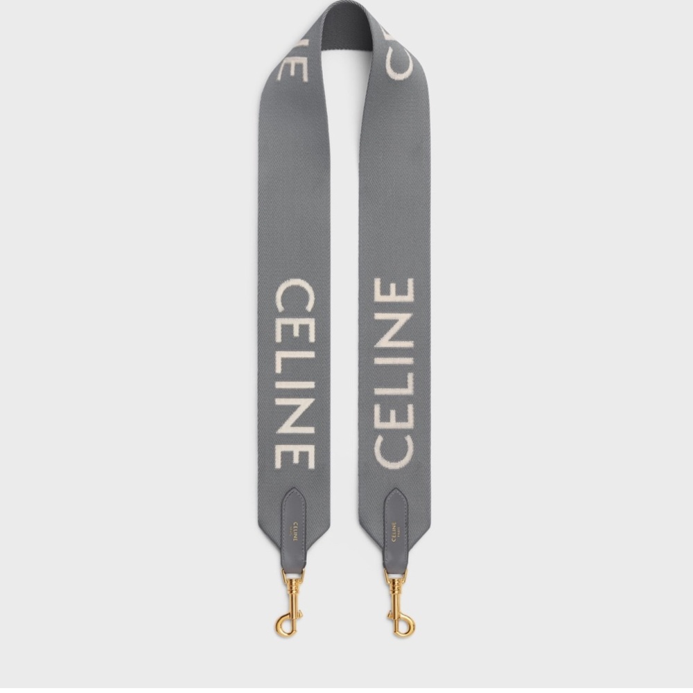 Celine Gray Strap with Gold Accents